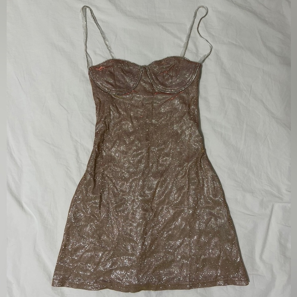 Rose gold sparkly dress